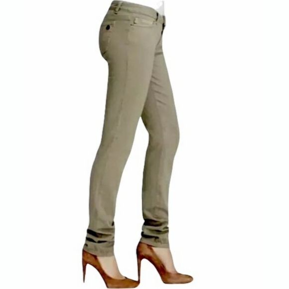 Michael Kors Izzy Skinny Jeans Safari Green Womens 6 - Picture 2 of 10